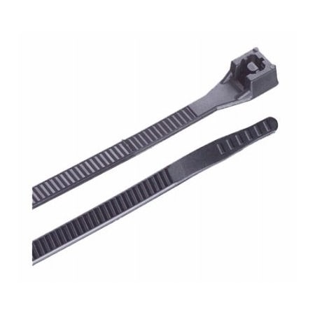 Ecm Industries Cable Tie, 8 in L, 2 in Max Bundle Dia., Black, Nylon 6/6, 50 lb Strength 45-308UVBFZ